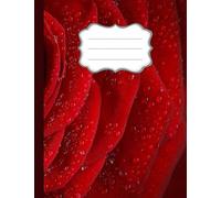 Composition Notebook - Red Rose Petals Glossy Cover | Wide Ruled | 120 Pages | 7.44 x 9.69 in | Ideal for School, College, Office, and Journaling | BP015