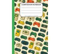 Composition Notebook: Retro & Modern Video Game Controllers Design for Gamers | Size: 6 in x 9 in, 108 Pages, College Ruled.