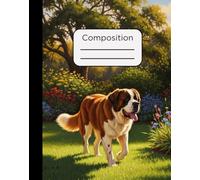 Composition Notebook: Saint Bernard Dog Design with 120 Pages, College Ruled, 7.5 x 9.5