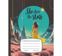 Composition Notebook - She Chose the Stars | 110 College-Ruled Pages | Inspirational Journal for Women, Teens, and Dreamers