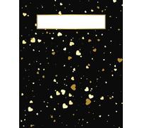 Composition Notebook: Shiny Gold Hearts Diary Journal | 9.25 x 7.5, 120 college ruled pages | Valentine's Day, Birthday, Christmas, Back to School Gift for Girls, Teens, Teachers, Women, Adults