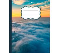 Composition Notebook - Sky & Cloud Glossy Cover | Wide Ruled | 120 Pages | 7.44 x 9.69 in | Ideal for School, College, Office, and Journaling | BP019