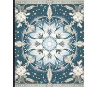 Composition Notebook: Snowflake Winter themed Notebook | College Ruled | Journal for planning, tasks, ideas, notes | 7.5 x 9.25 in, 100 Pages