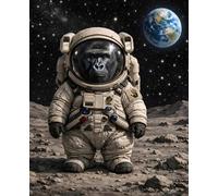 Composition Notebook: Space Zoo Gorilla Astronaut: Wide Ruled School Notebook for Kids, 110 Pages, 7.5 x 9.25 in, Galaxy Space Theme Journal (Space Zoo Collection)