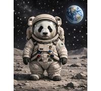 Composition Notebook: Space Zoo Panda Astronaut: Wide Ruled School Notebook for Kids, 110 Pages, 7.5 x 9.25 in, Galaxy Space Theme Journal (Space Zoo Collection)