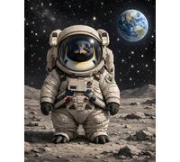 Composition Notebook: Space Zoo Penguin Astronaut: Wide Ruled School Notebook for Kids, 110 Pages, 7.5 x 9.25 in, Galaxy Space Theme Journal (Space Zoo Collection)