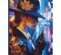 Composition Notebook: Tech Noir Rococo Lady Detective Illustration themed Notebook | College Ruled | Journal for planning, study | 7.5 x 9.25 in, 100 Pages