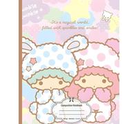 Composition Notebook: The Little Twin Star, Wide Ruled, 7.5 x 9.25 inches, 100 Pages For Teens, School Writers, and Lovers of Pastel Aesthetic