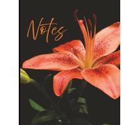 Composition Notebook - Tiger Lily Against Black Background: A 7.5" x 9.25" College Ruled Floral Notebook with 120 Lined Pages for Writing, Journaling, and Everyday Notes