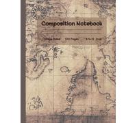 Composition Notebook: Vintage Aesthetic World Map Travel Countries , Antique Geography Illustration | Lined Journal | College Ruled | Ideal For ... And Adventurers | 120 Pages | 8.5×11 Inch |
