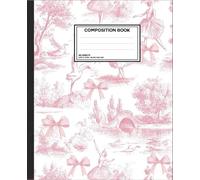 Composition Notebook: Vintage Ballerina Girl in a Cozy Village Aesthetic College Ruled with Elegant Pastel Cover Design, Paperback 7.5in x 9.25in