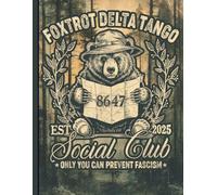 Composition Notebook: Vintage Bear Reading Newspaper with Forest Social Club Theme, Rustic Journal for Students, College, Teachers, and Office Workers