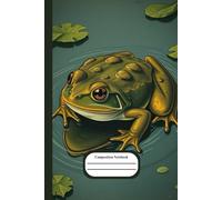 Composition Notebook: Vintage Frog: 101 Wide Ruled Pages Space for little drawings included | Cute Retro Amphibian Design for Nature & Animal Lovers