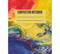 COMPOSITION NOTEBOOK: Watercolor Themed Lined Journal | 7.5 x 9.25 in | 100 Pages | Aesthetic School Notebook for Writing, Notes and Daily Journaling