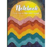 Composition notebook. Well-designed cover. Perfect for writing, Wide ruled, 100 pages, white paper. 7.5 in x 9.25 in. For kids, teens, and adults