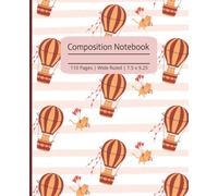 Composition Notebook: Whimsical Kitty Cat Adventure Art | 110 pages for School, College, Office, Work: Adorable Wide-Ruled Notebook for Girls, Boys, & ... | Perfect for School & Creative Writing