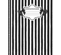 Composition Notebook White and Black Coquette Aesthetic Goth Aesthetic: 120 Lined Wide Rule Pages, 7.5 x 9.25 inches, school, college, office supply, journal, diary, self care, gift