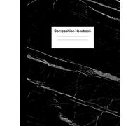 Composition Notebook: Wide Rule - Classic Black Marble Journal for Girls, Kids, School, Students and Teachers (Wide Ruled 8 x 10, 100 pages)