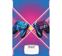 Composition Notebook: Wide ruled, 6x9", 120 pages, Co-Op Gaming Journal for Teens, Friends & Console Players - Multiplayer Mode Vibrant Retro Cover - ... Planning or Game Ideas - College ruled