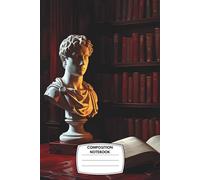 Composition Notebook: Wide Ruled, 6x9”, 120 Pages - Vintage Library Cover with Candlelight, Classical Bust & Open Book - Perfect for Students, Writers, and Lovers of the Dark Academia Aesthetic