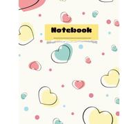 Composition Notebook: Wide Ruled: 7.5 x 9.25 in, 150 Lined Pages | Cute Pastel Hearts Aesthetic Softcover Journal | Colorful Doodle Heart Pattern Notebook for Kids, Girls, Teens & School