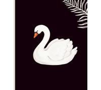 Composition Notebook: Wide Ruled: 7.5 x 9.25 in, 150 Lined Pages | White Swan Aesthetic Softcover Journal | Peace and Love Botanical Dark Academia ... for School, College, Work & Creative Writing