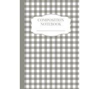 Composition Notebook: Wide Ruled | Black and White Gingham | Cute Pattern | Cottagecore | Aesthetic: Wide Ruled Notebook | 6 x 9 inches | 110 Pages | Kids Teens | Girls | Women