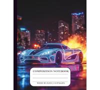 Composition Notebook Wide Ruled Boys Sports Car Lined Journal for Kids and Teens School Supplies Creative Writing Gifts Journal 110 Pages Colorful ... Midnight Speed Hypercar Futuristic Style