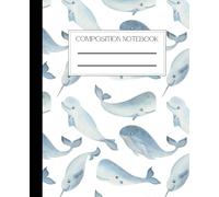 Composition Notebook, Wide Ruled Composition, Sea Animals Cover Notepad Lined Notebook Journal Notebooks for School Supplies Notes Taking Writing, Kids, Teens, And Adults 7.5 x 9.25 in With 110 Pages