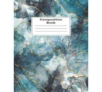 Composition Notebook: Wide Ruled Cool Blue Marble Composition Notebook| Aesthetic Notebooks | Cute Composition Notebooks for Preteen/Teenagers