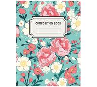 Composition Notebook Wide Ruled: Cute Girly Pretty Aesthetic Journal for Women, Teen Girls, Writing, Back to School, College, University, Work, Office or Gifts