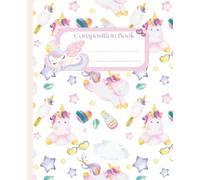 Composition Notebook Wide Ruled: Cute Unicorn Plushies & Stars for Kids - Adorable Notebook for School, Journaling, Drawing, and Creative writing