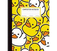 Composition Notebook Wide Ruled: Cute Yellow School Notebook - Back to Tchool Supplies for Kids, Girls and Students
