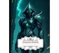 Composition Notebook Wide Ruled: Emerald Warframe, Perfect Proportion, Floating Over the Rough Weather City, Size 8.5x11 Inches, 120 Pages