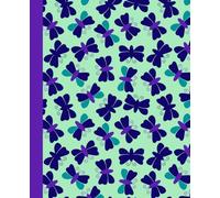 Composition Notebook Wide Ruled: Fluttering Butterflies Blue Green & Purple Lined Paper Journal for Girls, Boys, Kids, Teens, Adults and Students | ... and Note-taking | 7.5 x 9.25" | 120 Pages