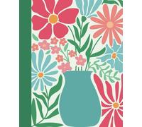 Composition Notebook Wide Ruled: Notebook With Floral Arrangement in a Pastel-toned Vase For College, School and Office & Work