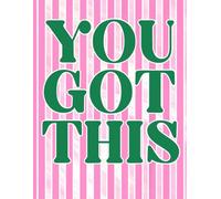 Composition Notebook Wide Ruled: Retro Stripes You Got This Design, Part of the Motivational Teacher Series, Journal For School, College, Office, Work
