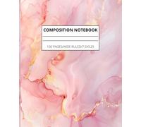 Composition Notebook Wide Ruled: Rose Gold Marble Notebook | Cute Composition Notebooks For School Girls Teenagers