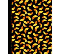 Composition Notebook Wide Ruled: Simple Petals Fall Orange and Yellow on Black Lined Paper Journal for Girls, Boys, Kids, Teens, Adults and Students | ... and Note-taking | 7.5 x 9.25" | 120 Pages