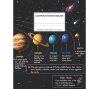 Composition Notebook Wide Ruled: The Solar System Design Notebook | Classroom | Boys | Unique Design | Back to School Notebook | Classroom | 100 Pages