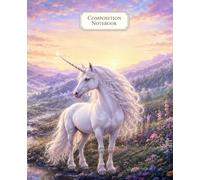 Composition Notebook: Wide Ruled Unicorn Horse Notebook for Girls, Kids, Teens and Students with a Magical White Mare and Foal Fantasy Cover for School, Notes, Homework, Journaling and Writing