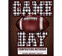 Composition Notebook Wide Ruled: Vintage Game Day Football Design with Houndstooth Pattern | Journal for Boys, Teens, and Sports Fans | Great Gift for Alabama Football Lovers