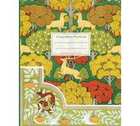 Composition notebook with a decorative plant pattern. Beautiful composition of plants and flowers.: College Ruled notebook. For lovers of the beauty, ... of art. (blue cliff series decorative plants)