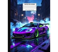 Composition Notebook with a Purple Street Race Car: Street Racing Car Themed Journal | 60 Sheets 120 Wide Ruled lined writing pages great for drawing, school or college | Excellent for Kids and Teens