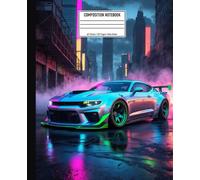 Composition Notebook with a Silver Street Race Car: Street Racing Car Themed Journal | 60 Sheets 120 Wide Ruled lined writing pages great for drawing, school or college | Excellent for Kids and Teens