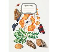 Composition notebook with butterflies on the cover. A beautiful composition of butterflies, shells and plants: Notebook with lines for home notes and ... 110 pages (butterfly series blue cliff)