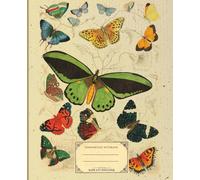 Composition notebook with butterflies on the cover. Butterfly and plants.: Notebook with lines for home notes and recipes, for school and work. ... 110 pages (butterfly series blue cliff)