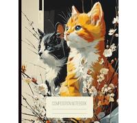 Composition Notebook with Cats: College Ruled Creative Writing Book Featuring Ginger and Black Cat