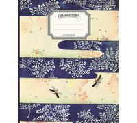 Composition notebook with Japanese woodblock print. For lovers of Japanese culture, minimalism and the spirit of zen meditation: Japanese woodcut with ... 7.5 x 9.25" (japanese woodcut blue cliff)