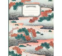 Composition notebook with Japanese woodblock print. For lovers of Japanese culture, minimalism and the spirit of zen meditation: Japanese woodcut with ... 7.5 x 9.25" (japanese woodcut blue cliff)